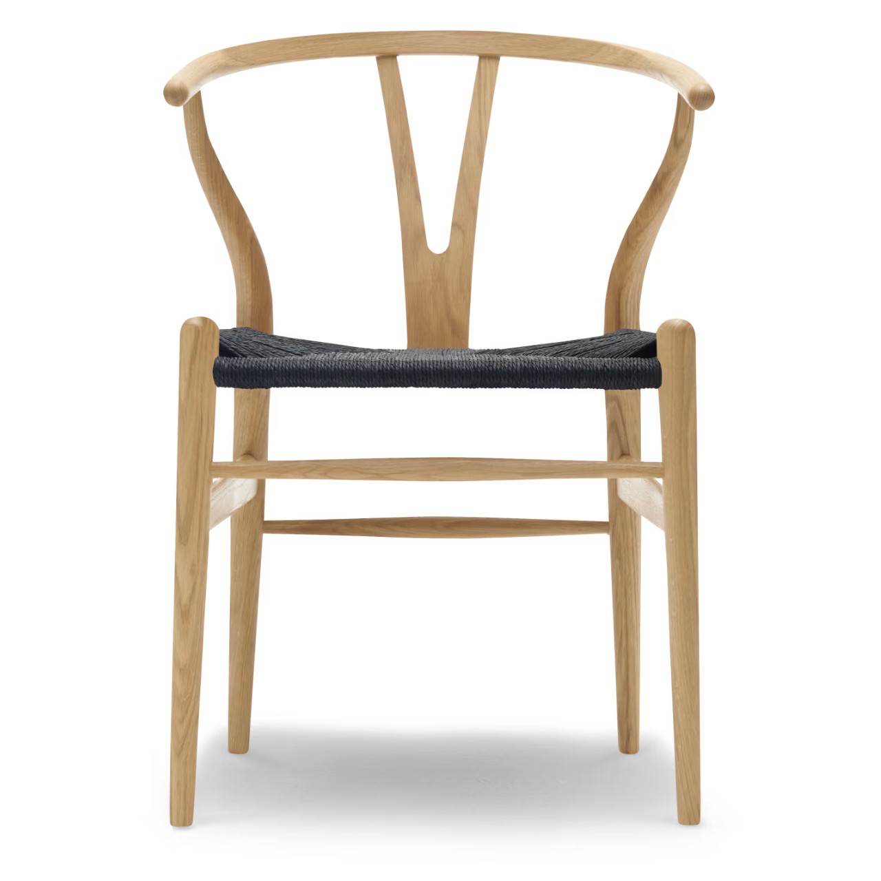 Yチェア CH24 正規品 CARL HANSEN & SON（カールハンセン&サン） CH24 オーク材 クリアラッカー仕上げ ブラックペーパーコード SH45 傷防止フェルト付 ダイニングチェア ワイチェア 北欧 インテリア 【納期】ご注文後 約半年｜fremtiden フラムティーデン