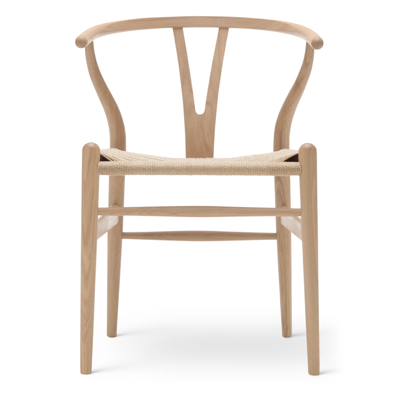 【座面高さ43cm】 Yチェア CH24 正規品 CARL HANSEN & SON（カールハンセン&サン） CH24 オーク材 ホワイトオイル仕上げ ナチュラルペーパーコード SH43 傷防止フェルト付 ダイニングチェア ワイチェア 北欧 インテリア 【納期】ご注文後 約半年