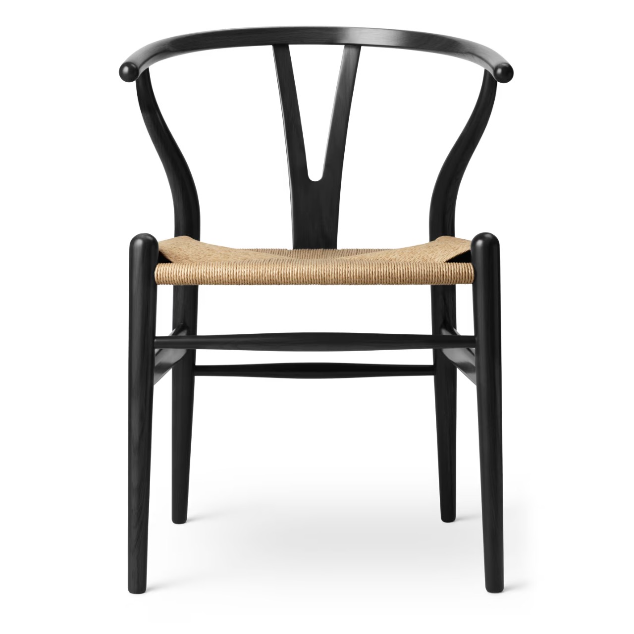 Yチェア CH24 正規品 CARL HANSEN & SON（カールハンセン&サン） CH24 オーク材 BLACK塗装仕上げ ナチュラルペーパーコード SH45 傷防止フェルト付 ダイニングチェア ワイチェア 北欧 インテリア 【納期】ご注文後 約半年