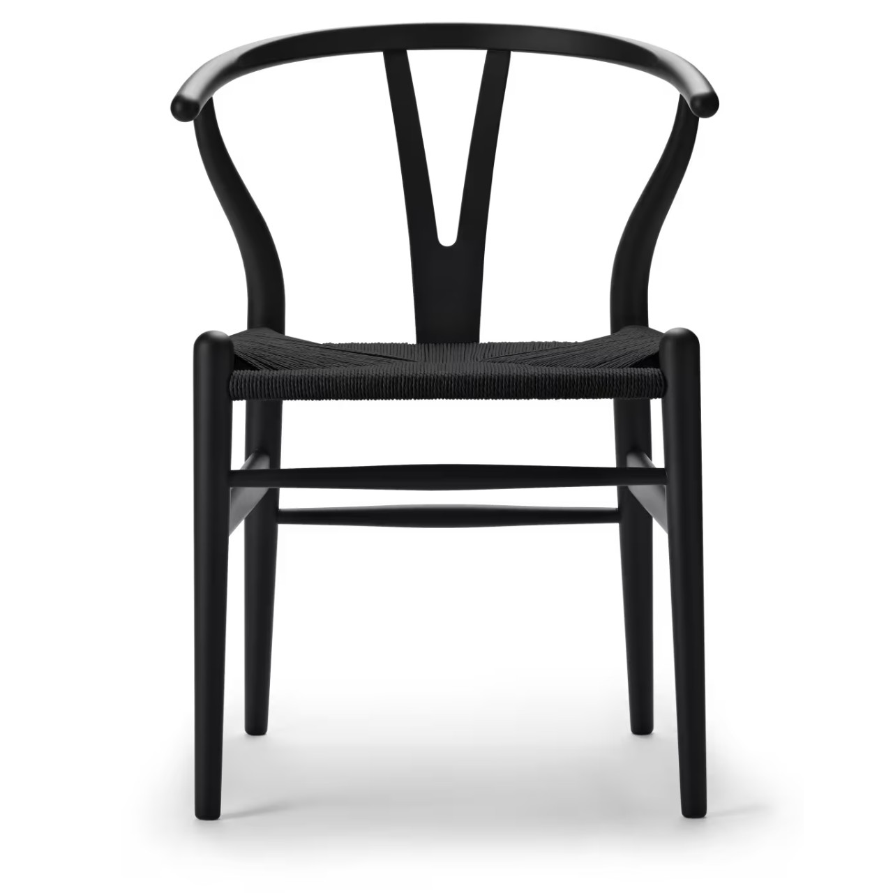 【座面高さ43cm】 Yチェア CH24 正規品 CARL HANSEN & SON（カールハンセン&サン） CH24 アッシュ材 BLACK塗装仕上げ ブラックペーパーコード SH43 傷防止フェルト付 ダイニングチェア ワイチェア 北欧 インテリア 【納期】ご注文後 約半年