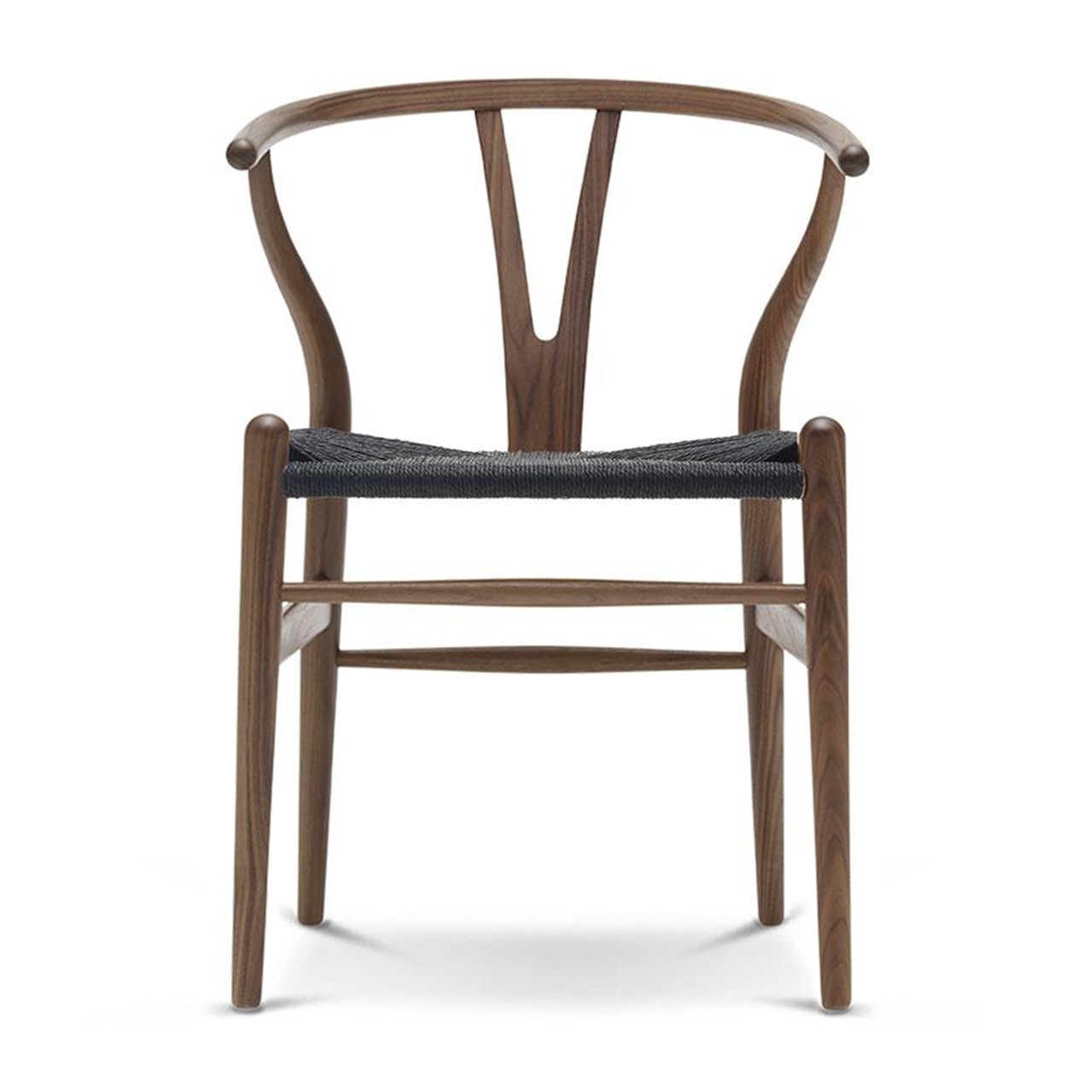 【座面高さ43cm】 Yチェア CH24 正規品 CARL HANSEN & SON（カールハンセン&サン） CH24 ウォールナット材 オイル仕上げ ブラックペーパーコード SH43 傷防止フェルト付 ダイニングチェア ワイチェア 北欧 インテリア 【納期】ご注文後 約半年｜fremtiden フラムティーデン 146,300円