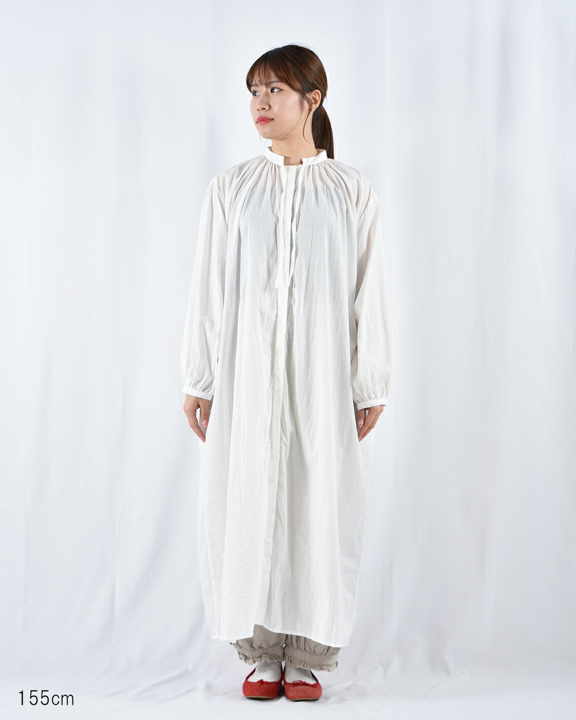 楽天市場】motomi.m リネン ギャザー 羽織りワンピース シャツ