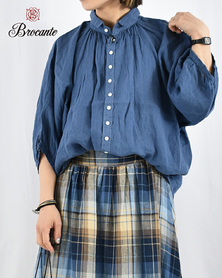 Brocante リネン キャンバス グランシャツ ショートスリーブシャツ ブロカント 36-260L 2025 春夏 日本製