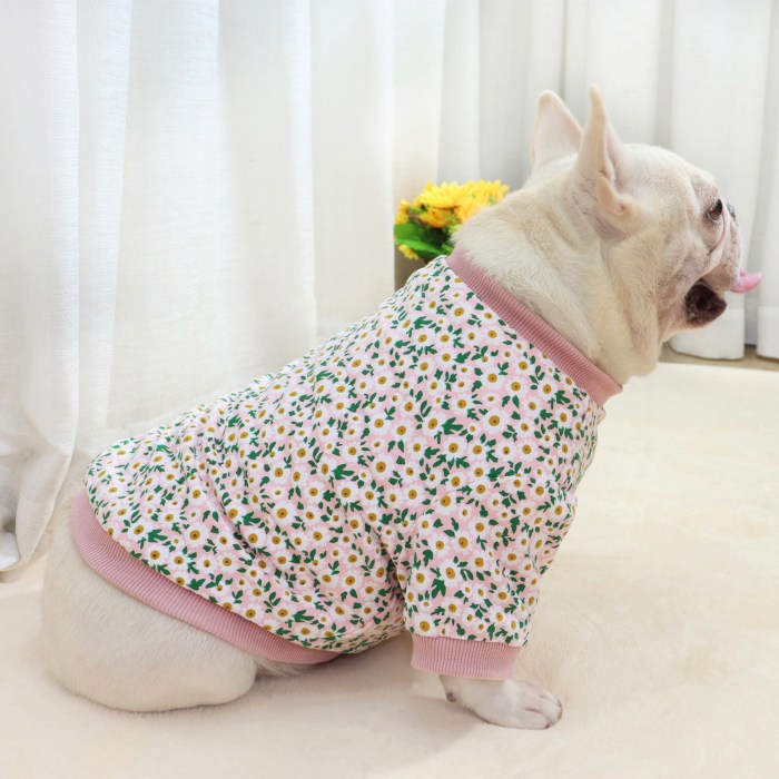 直営限定アウトレット フレンチブルドッグ 服 犬 秋 冬 二層構造 極暖 トレーナー フレブル Tシャツ 犬服 ピンク 花柄 おしゃれ かわいい  ドッグウェア 裏地フリース 暖かい KM412TS rmb.com.ar