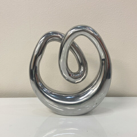 中古 モデルルーム展示品 オブジェシルバーモダンスタイリッシュインテリア雑貨玄関置き物装飾飾り Gamerzos Com