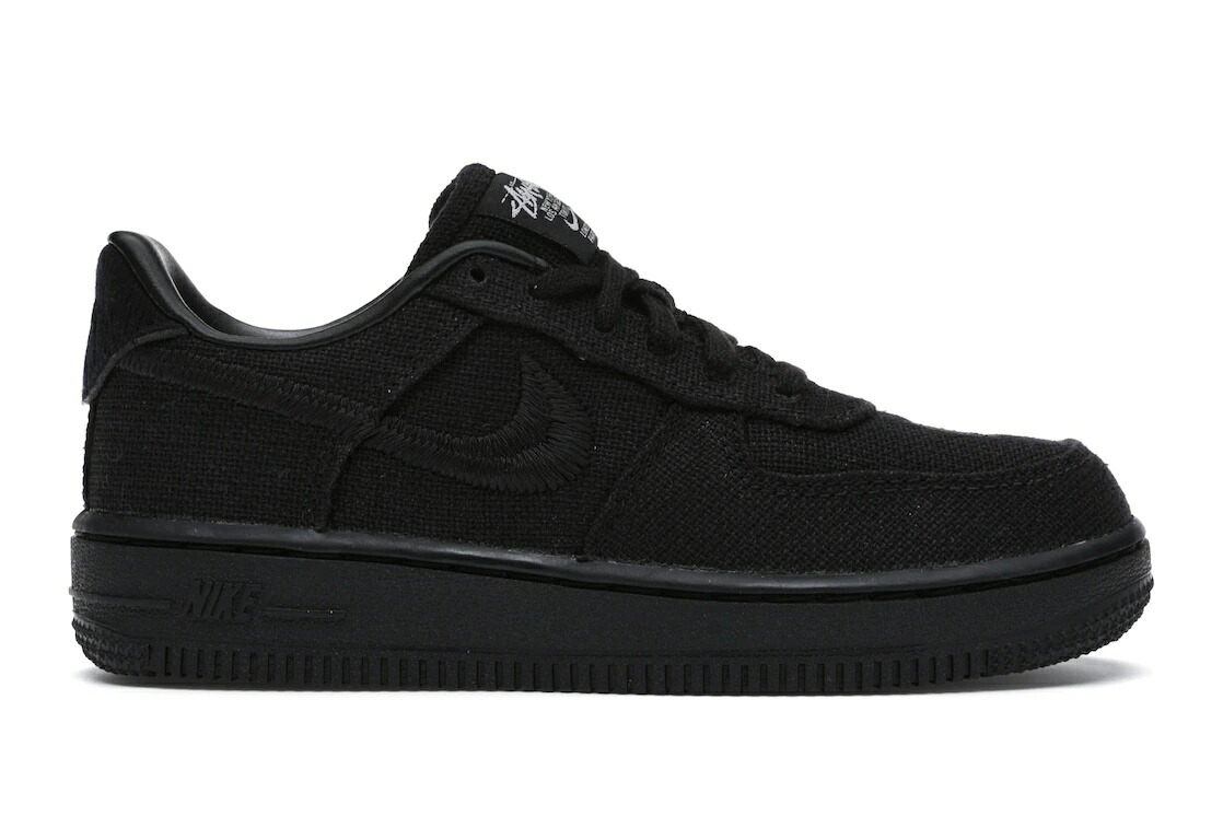 【今だけ500円割引クーポンあり!!】Nike ステゥーシー × ナイキ PS エア フォース 1 ロー “ラッフル“ Nike Air Force 1 Low “Stussy Black (PS)“ ナイキ DD1578-001 メンズ スニーカー ランニングシューズ 19SX-20230922111903-619
