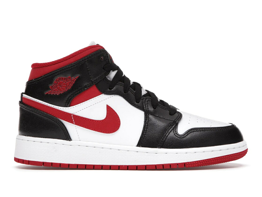 \1000円OFFクーポン発行/Jordan ナイキ GS エアジョーダン1 ミッド “ホワイト/ジムレッド/ブラック“ Jordan 1 Mid “Gym Red Black White (GS)“ Jordan DJ4695-122 大人も履ける キッズモデル レディース スニーカー キッズスニーカー ベビーシューズ|セレクトショップFrenz