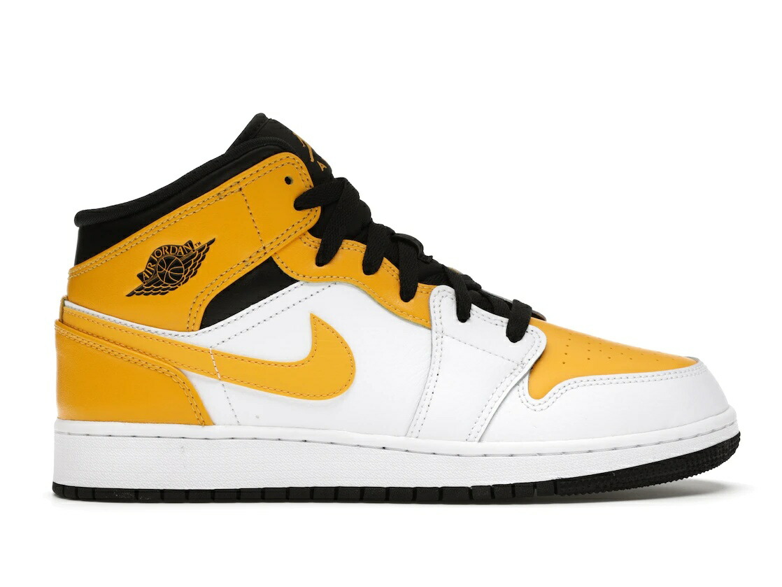 ＼1000円OFFクーポン発行／Jordan ナイキ GS エアジョーダン 1 ミッド SE “ユニバーシティ ゴールド“ Jordan 1 Mid “University Gold (GS)“ Jordan 554725-170 大人も履ける キッズモデル レディース スニーカー キッズスニーカー ベビーシューズ