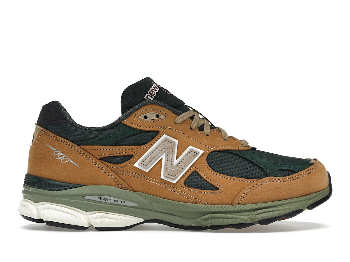 【今だけ500円割り引き引き換え証あり!!】New Balance New Balance 990v3 MiUSA Tan Green ニュー平衡にする M990WG3 メンズ スニーカー 駈けっくらシューズ 19SX-20231013215052-182