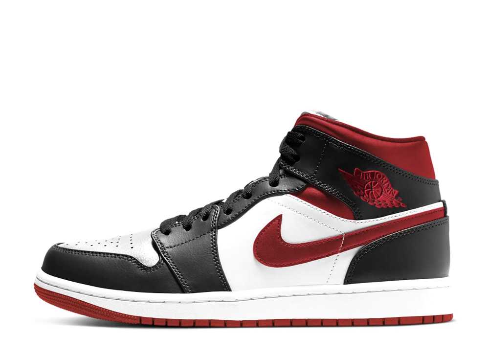 【今だけ500円割引クーポンあり!!】Nike ナイキ エアジョーダン1 ミッド ホワイト/ジムレッド ブラック ナイキ 554724-122 メンズ スニーカー ランニングシューズ 21SN-554724-122|セレクトショップFrenz