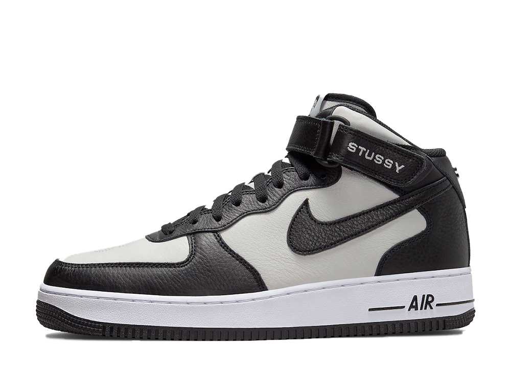 【今だけ500円割引クーポンあり!!】Nike ステューシー × ナイキ エアフォース1 ミッド ブラック アンド ライトボーン ナイキ DJ7840-002 メンズ スニーカー ランニングシューズ 21SN-DJ7840-002