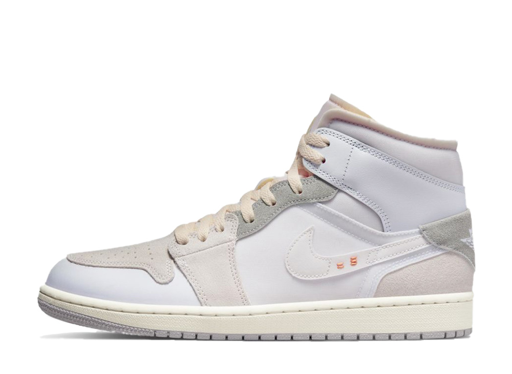 ＼1000円OFFクーポン発行／Nike ナイキ エアジョーダン1 ミッド インサイド アウト/ホワイト/グレー ナイキ DM9652-100 メンズ スニーカー ランニングシューズ 21SN-DM9652-100
