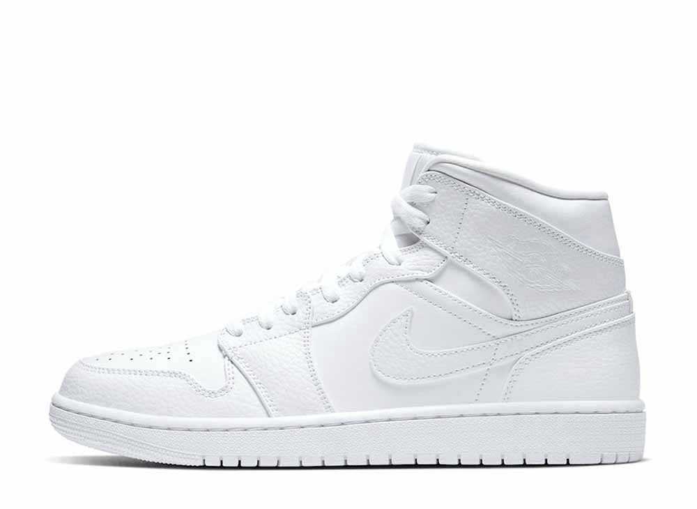 【今だけ500円割引クーポンあり!!】Nike ナイキ エアジョーダン1 ミッド トリプルホワイト(2020) ナイキ 554724-130 メンズ スニーカー ランニングシューズ 21SN-554724-130｜セレクトショップFrenz