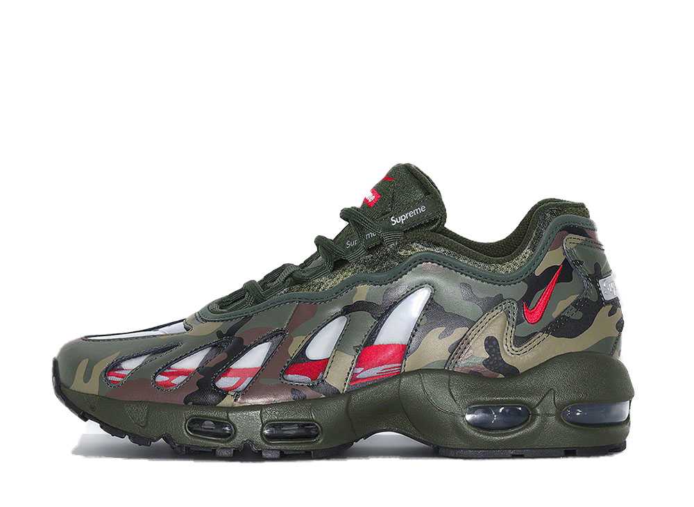 【今だけ500円割引クーポンあり!!】Nike シュプリーム × ナイキ エアマックス96 ダークアーミーカモ/スピードレッド/クリア ナイキ CV7652-300 メンズ スニーカー ランニングシューズ 21SN-CV7652-300|セレクトショップFrenz