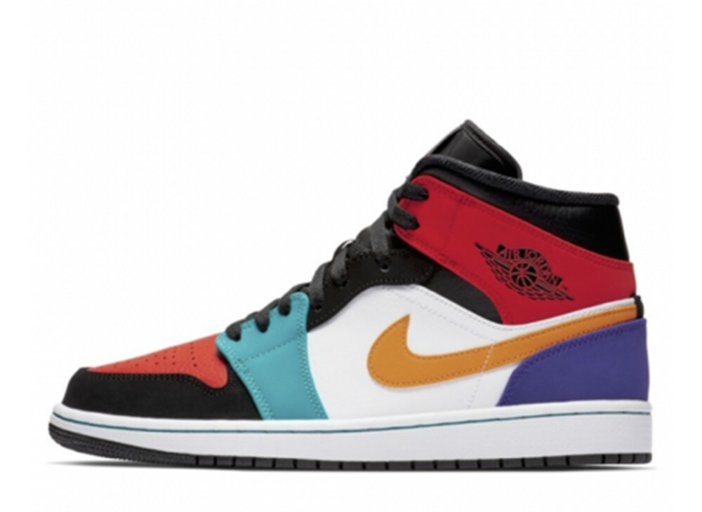＼1000円OFFクーポン発行／Nike ナイキ エアジョーダン1 ミッド ホワイト/ユニバーシティレッド/ブラック ナイキ 554724-125 メンズ スニーカー ランニングシューズ 21SN-554724-125