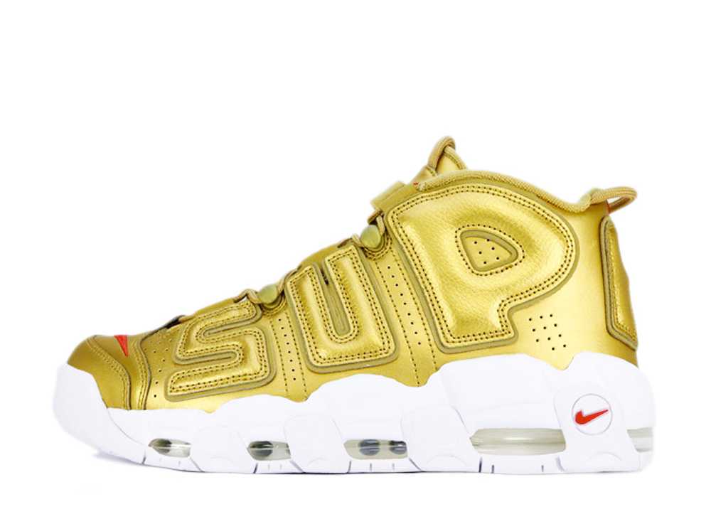 【今だけ500円割引クーポンあり!!】Nike シュプリーム&times;ナイキ エア モア アップテンポ メタリック ゴールド ナイキ 902290-700 メンズ スニーカー ランニングシューズ 21SN-902290-700｜セレクトショップFrenz