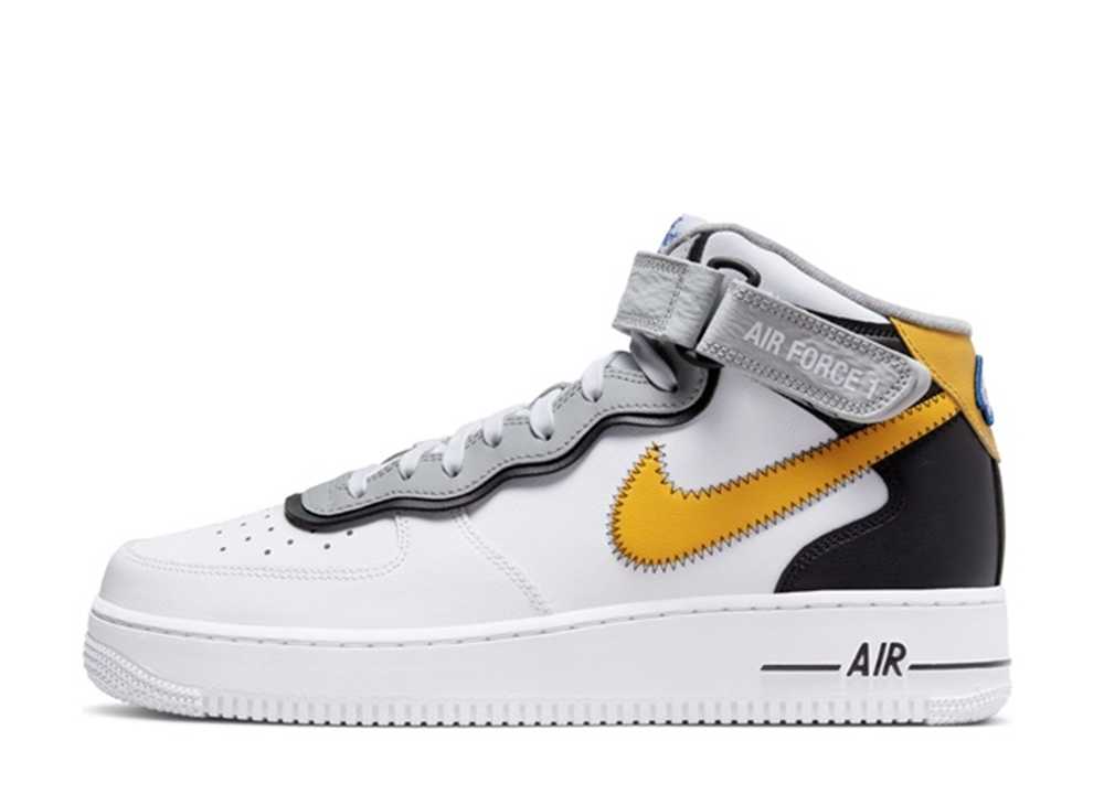 【今だけ500円割引クーポンあり!!】Nike ナイキ エアフォース1 ミッド '07 LV8 ホワイト/ダーク サルファー ナイキ DH7451-101 メンズ スニーカー ランニングシューズ 21SN-DH7451-101｜セレクトショップFrenz