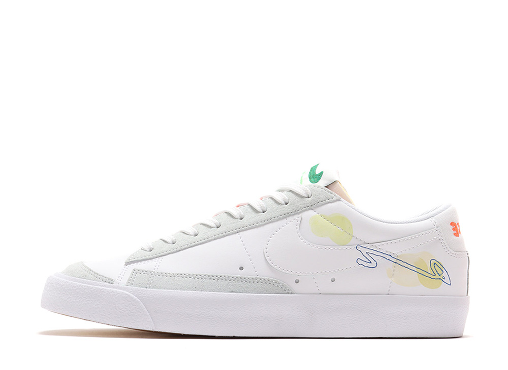 【今だけ500円割引クーポンあり!!】Nike ヤマセマユミ × ナイキ ブレーザー ロー 77 フライレザー ホワイト ナイキ DM0882-100 メンズ スニーカー ランニングシューズ 21SN-DM0882-100|セレクトショップFrenz