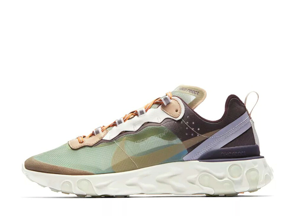 ＼1000円OFFクーポン発行／Nike アンダーカバー×ナイキ リアクトエレメント87 ミントグリーン/カーキ ナイキ BQ2718-300 メンズ スニーカー ランニングシューズ 21SN-BQ2718-300