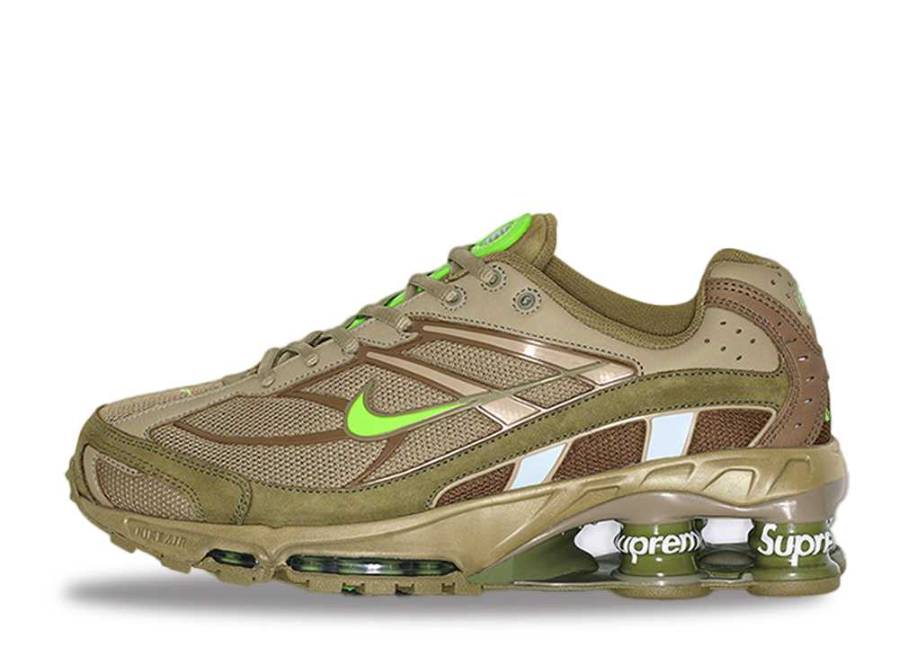 【今だけ500円割引クーポンあり!!】発行中!!Nike シュプリーム × ナイキ ショックス ライド 2 ニュートラル オリーブ/エレクトリック グリーン ピルグリム ナイキ DN1615-200 メンズ スニーカー ランニングシューズ 21SN-DN1615-200