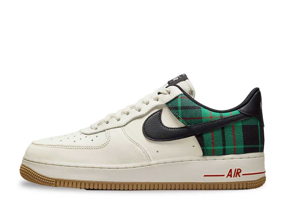 【今だけ500円割引クーポンあり!!】Nike ナイキ エア フォース1 ロー プレイド ペールアイボリー/ブラック スタジアム グリーン ユニバーシティ レッド ガムミディアムブラウン ナイキ DV0791-100 メンズ スニーカー ランニングシューズ 21SN-DV0791-100|セレクトショップFrenz