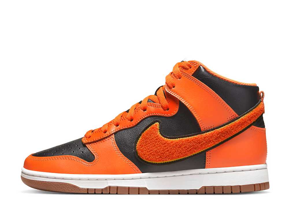 【今だけ500円割引クーポンあり!!】Nike ナイキ ダンク ハイ ユニバーシティ シェニールスウッシュ ブラック/オレンジ ナイキ DR8805-002 メンズ スニーカー ランニングシューズ 21SN-DR8805-002