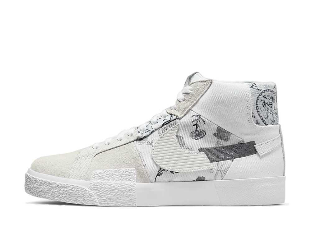 【百貨店大売り出し】1000円クーポン券振り出し！Nike ナイキ SB 望遠レンズ ブレーザー ミッド 外辺部 フローラル 白いこと 薄墨色 ナイキ DM0859-100 メンズ スニーカー 駈けっくらシューズ 21SN-DM0859-100