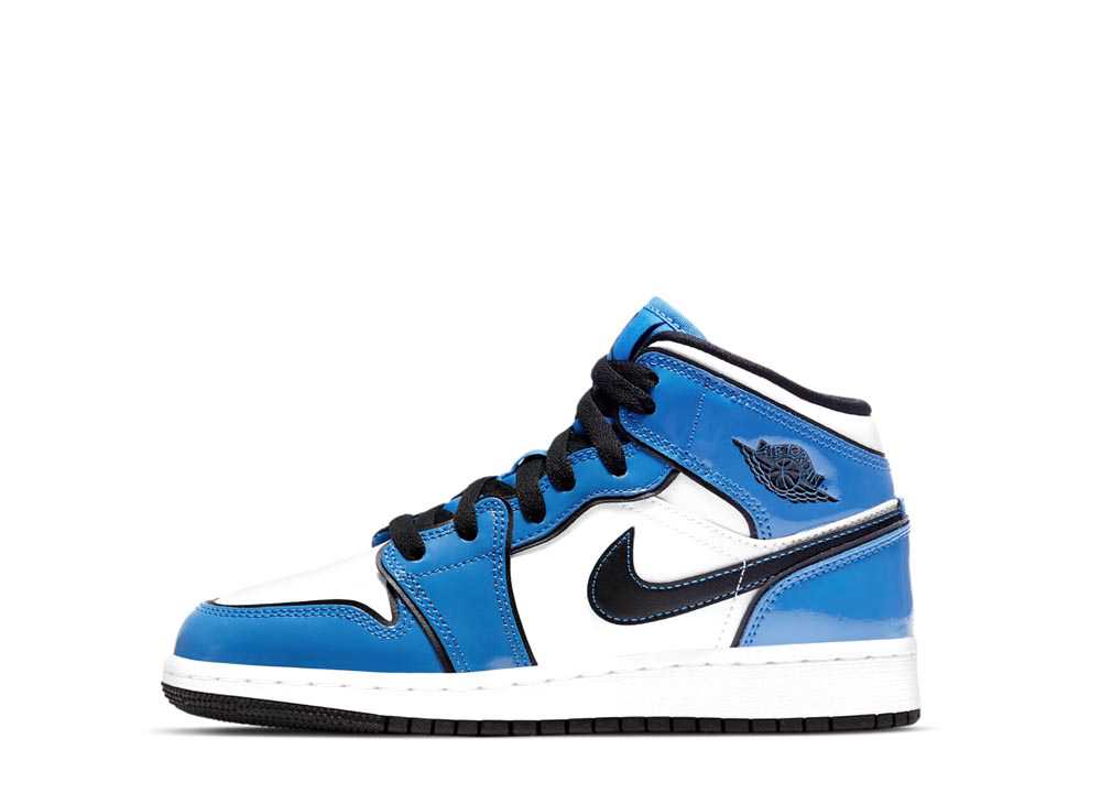 今だけ【1000円クーポン】発行中!!Nike ナイキ GS エアジョーダン1 ミッドSE シグナルブルー ナイキ BQ6931-402 大人も履ける キッズモデル ウィメンズ レディース スニーカー ランニングシューズ キッズスニーカー ベビーシューズ 21SN-BQ6931-402