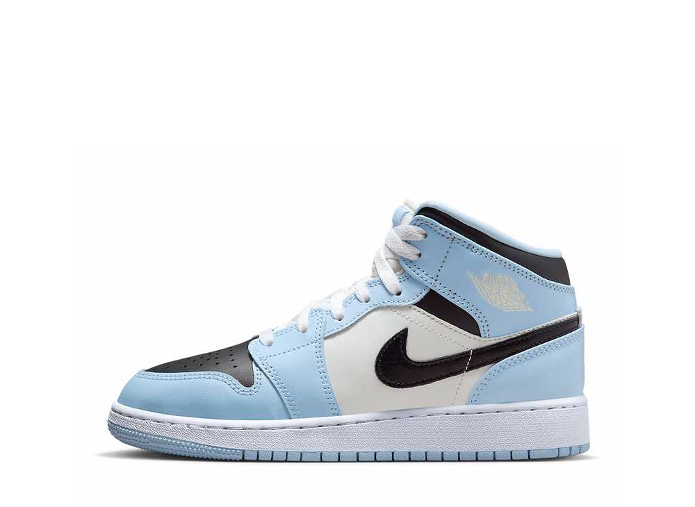 【今だけ500円割引クーポンあり!!】Nike ナイキ GS エアジョーダン1 ミッド アイスブルー ナイキ 555112-401 大人も履ける キッズモデル ウィメンズ レディース スニーカー ランニングシューズ キッズスニーカー ベビーシューズ 21SN-555112-401|セレクトショップFrenz