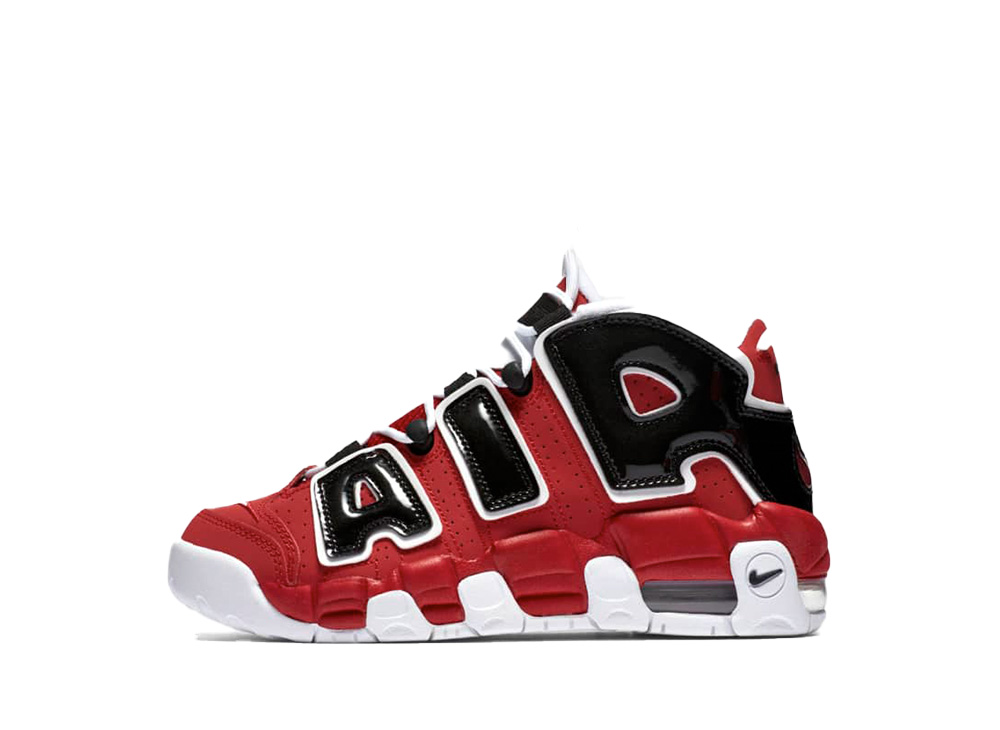 【今だけ500円割引クーポンあり!!】Nike ナイキ GS エア モア アップテンポ ’96 ブラック アンド バーシティレッド(2021) ナイキ 415082-600-21 大人も履ける キッズモデル レディース スニーカー キッズスニーカー ベビーシューズ 21SN-415082-600-21