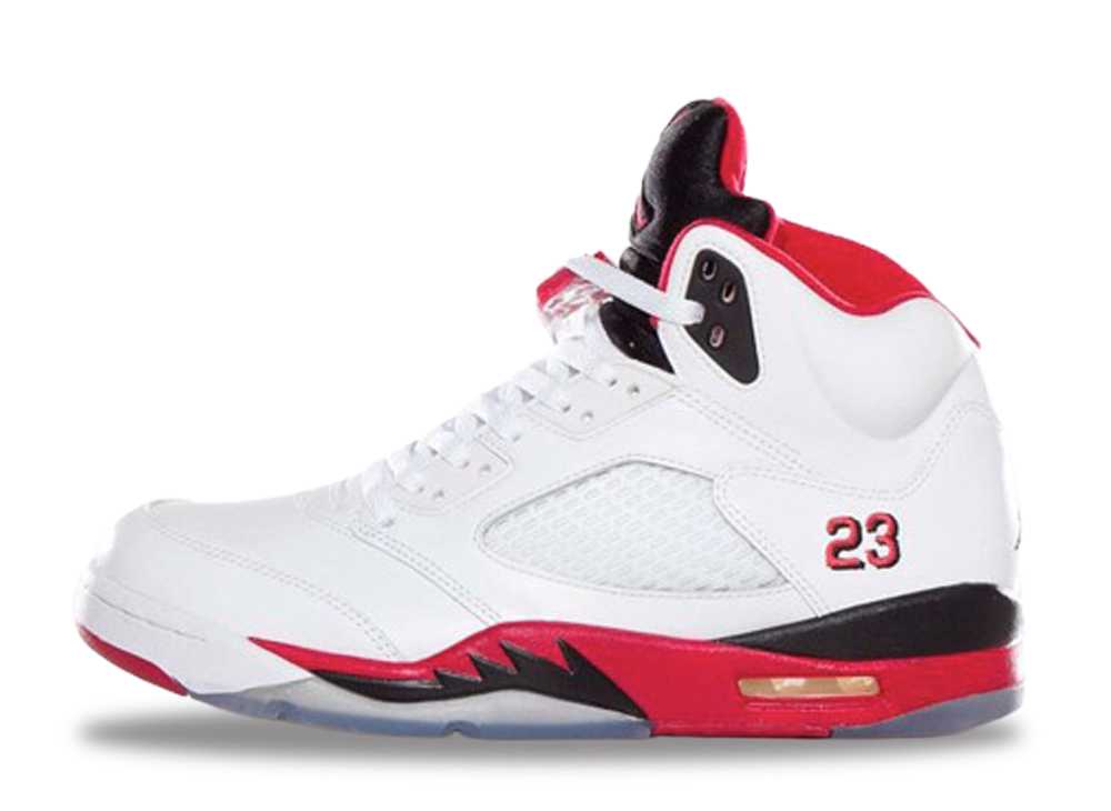 エアジョーダン5 ホワイト/レッド　流川楓 新品未使用 26 5cm ナイキ エアジョーダン5 ファイア レッド