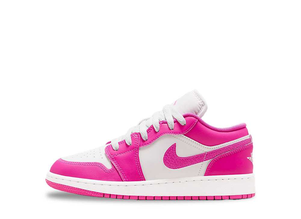 【今だけ500円割引クーポンあり!!】Nike ナイキ GS エアジョーダン1 ロー ファイヤーピンク/ホワイト/アイリスウィスパー ナイキ FV8486-600 大人も履ける キッズモデル レディース スニーカー キッズスニーカー ベビーシューズ 21SN-FV8486-600