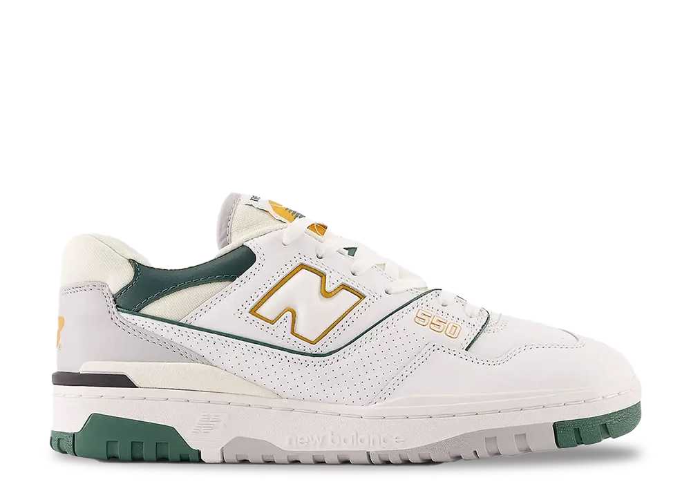 【百貨店大売り出し】1000円クーポン券振り出し！New Balance ニュー平衡にする 550 緑であること/黄色 ニュー平衡にする BB550PWC メンズ スニーカー 駈けっくらシューズ 21SN-BB550PWC