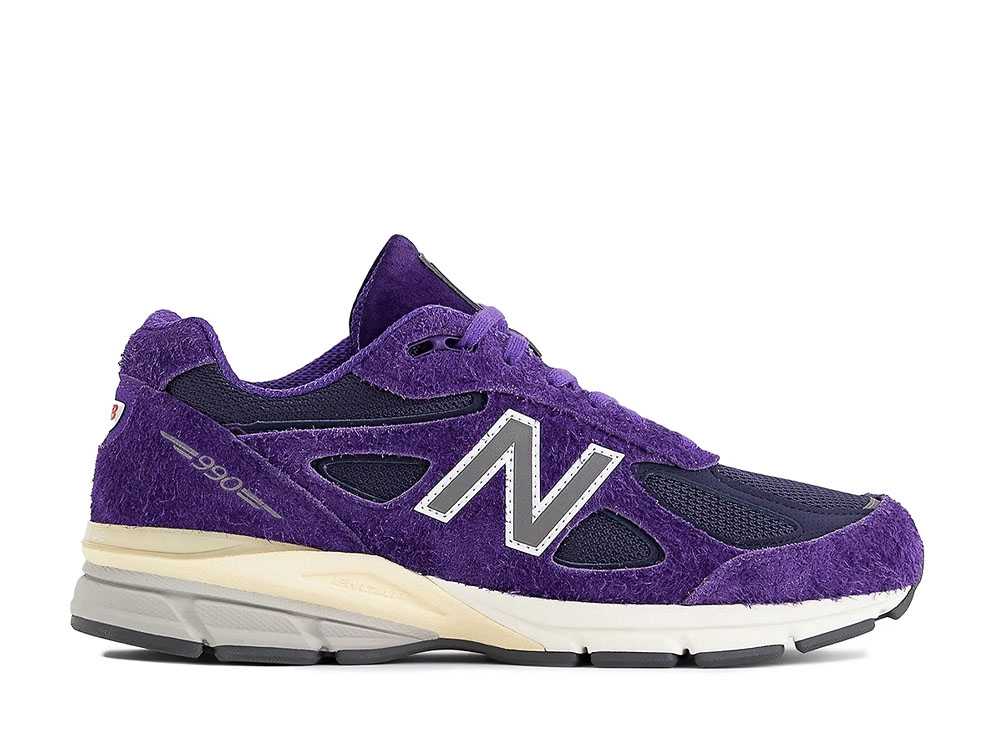 【百貨店大売り出し】1000円クーポン券振り出し！New Balance ニュー平衡にする 990V4 パープルスウェード ニュー平衡にする U990結核症4 メンズ スニーカー 駈けっくらシューズ 21SN-U990結核症4