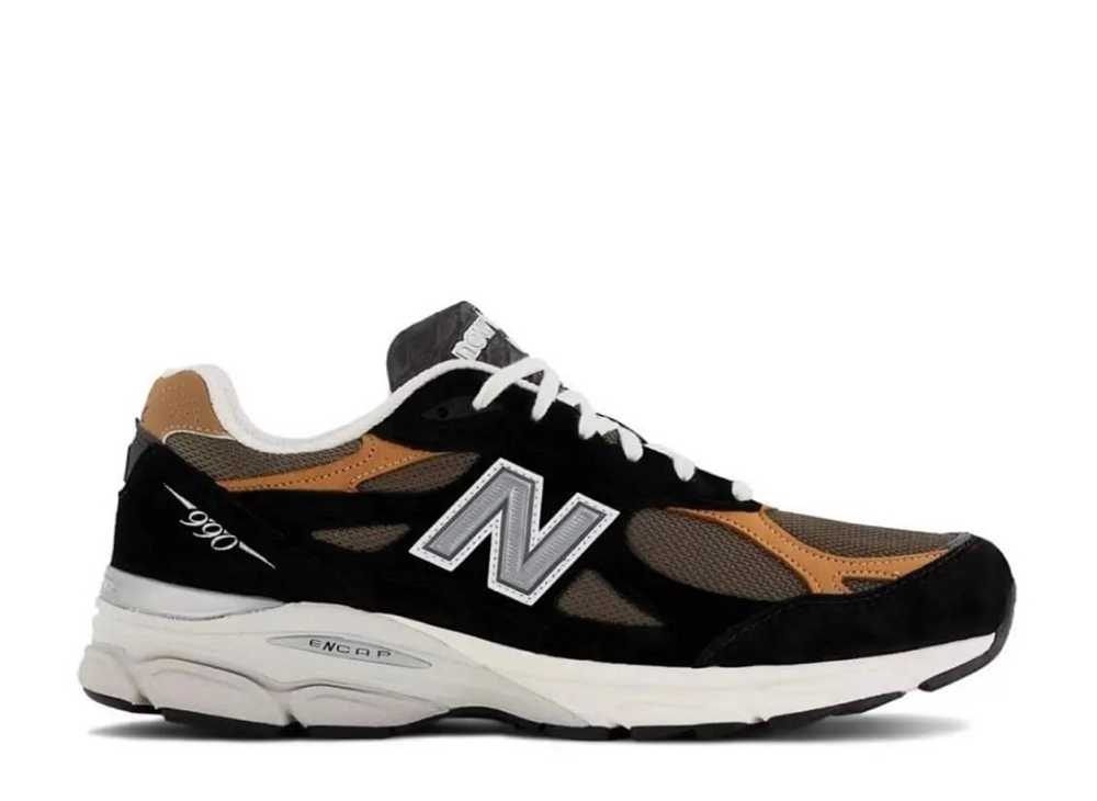【今だけ500円銀行割引クーポン券あり!!】New Balance ニュー平衡にする 990V3 黒いこと タン ニュー平衡にする M990BB3 メンズ スニーカー 駈けっくらシューズ 21SN-M990BB3