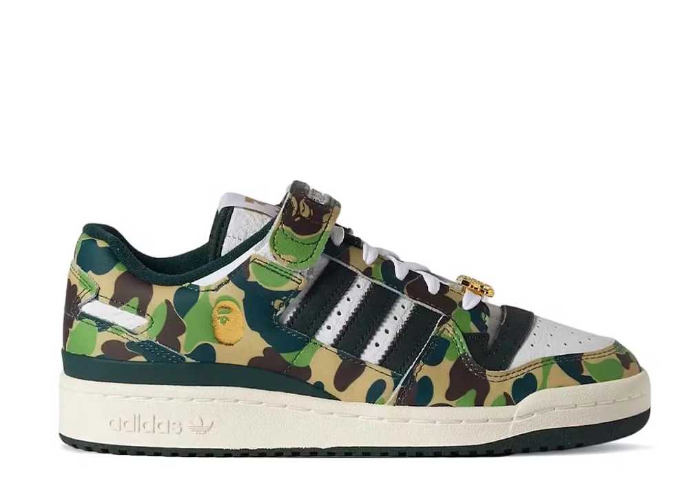 ＼1000円OFFクーポン発行／adidas アベイシングエイプ × アディダス フォーラム84 ロー 30th アニバーサリー グリーン カモ アディダス ID4771 メンズ スニーカー ランニングシューズ 21SN-ID4771