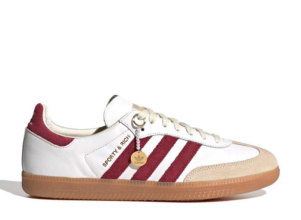 【百貨店大売り出し】1000円クーポン券振り出し！adidas スポーティアンドリッチ × アディダス オリジナルス サンバ OG 白いこと/バーガンディ アディダス IF5660 メンズ スニーカー 駈けっくらシューズ 21SN-IF5660