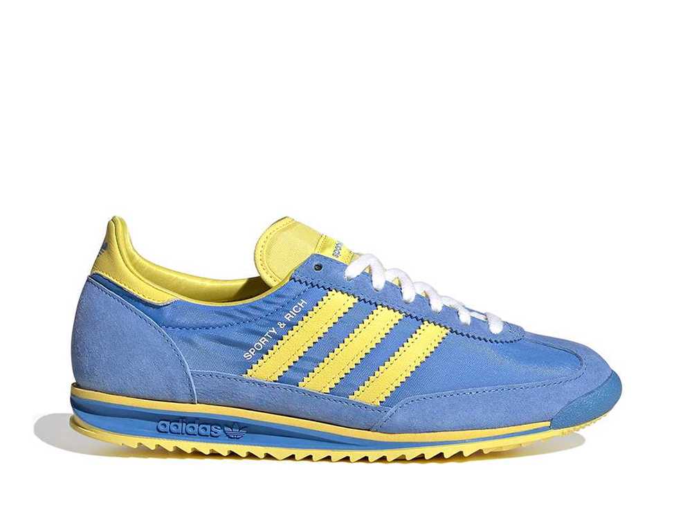 【今だけ500円銀行割引クーポン券あり!!】adidas スポーティアンドリッチ × アディダスオリジナルス ウィメンズ SL72 RS 青み/黄色 アディダス JH6701 ウィメンズ レディース スニーカー 駈けっくらシューズ 21SN-JH6701