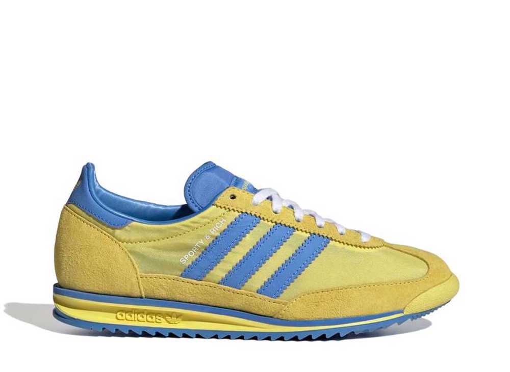 【今だけ500円割引クーポンあり!!】adidas スポーティアンドリッチ × アディダスオリジナルス ウィメンズ SL72 ライトイエロー/リアルブルー/フットウェアホワイト アディダス JH6702 ウィメンズ レディース スニーカー ランニングシューズ 21SN-JH6702