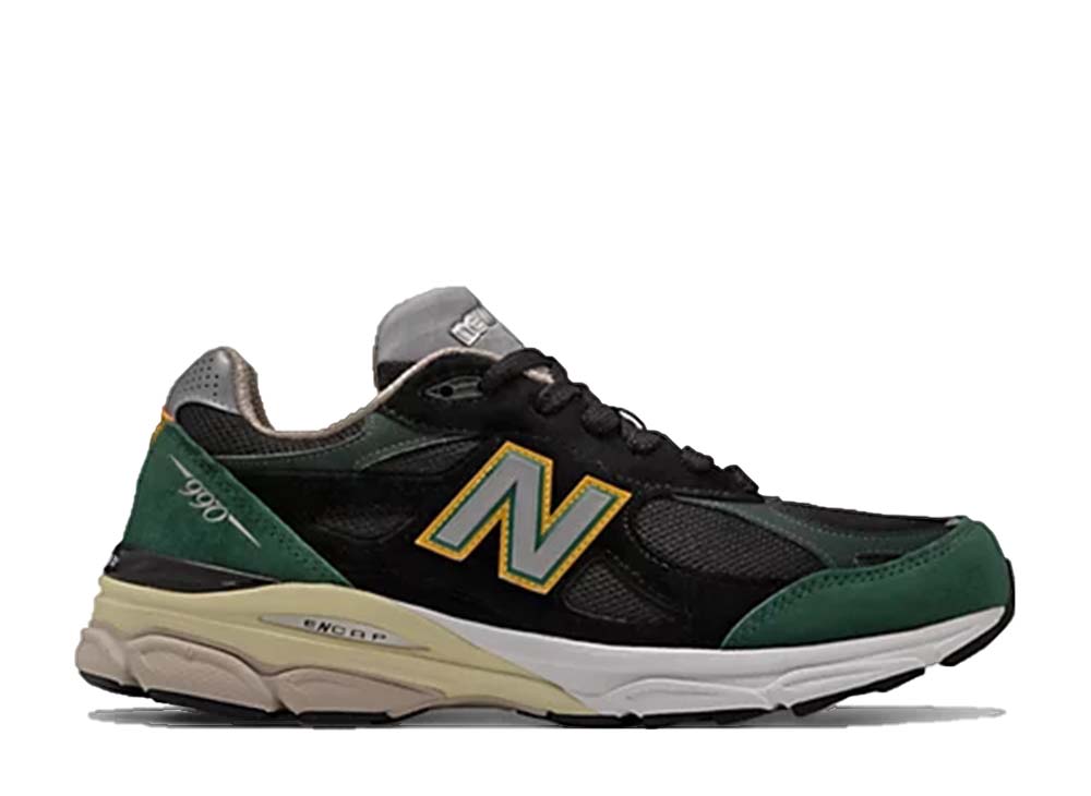 【今だけ500円割引クーポンあり!!】New Balance ニューバランス 990V3 ブラック/グリーン/イエロー ニューバランス M990CP3 メンズ スニーカー ランニングシューズ 21SN-M990CP3