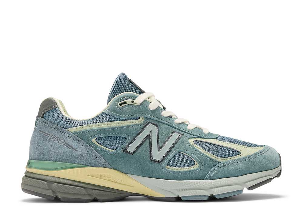 【百貨店大売り出し】1000円クーポン券振り出し！New Balance オーラリー × ニュー平衡にする 990V4 ダスティブルー ニュー平衡にする U990AL4 メンズ スニーカー 駈けっくらシューズ 21SN-U990AL4