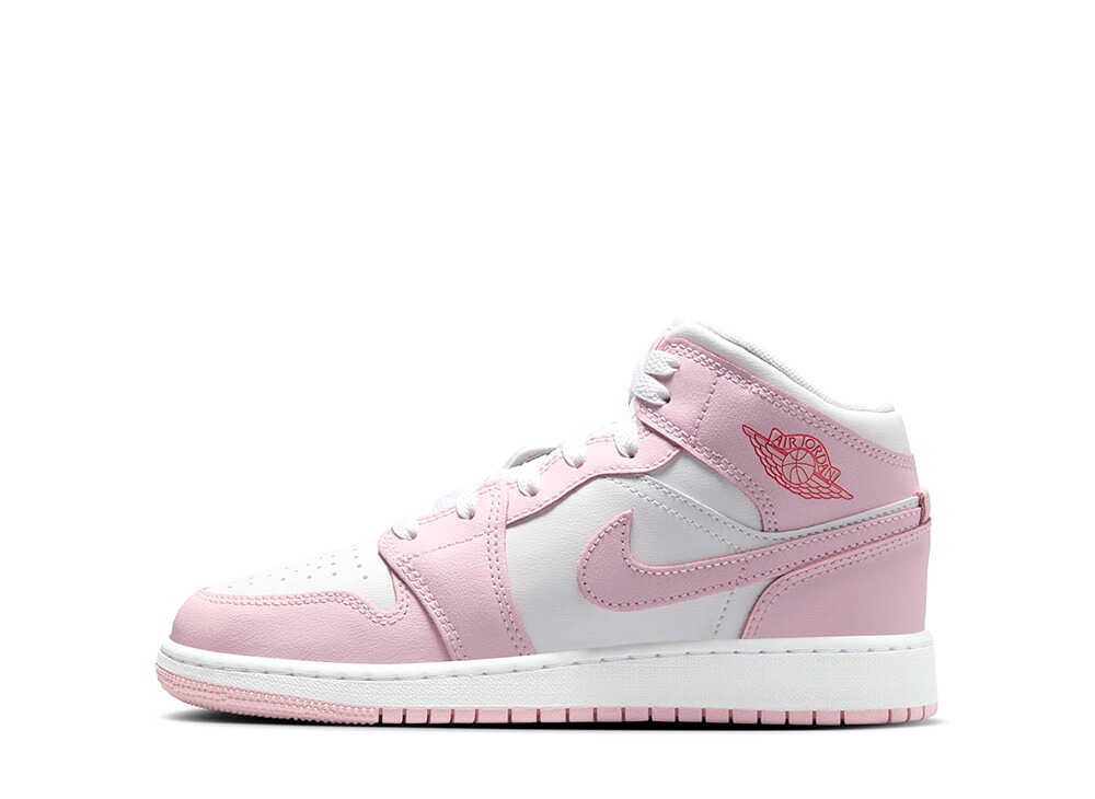 \1000円OFFクーポン発行/Nike ナイキ GS エアジョーダン1 ミッド ピンクフォーム/ファイヤーレッド/ホワイト ナイキ DQ8423-608 大人も履ける キッズモデル ウィメンズ レディース スニーカー ランニングシューズ キッズスニーカー ベビーシューズ 21SN-DQ8423-608|セレクトショップFrenz