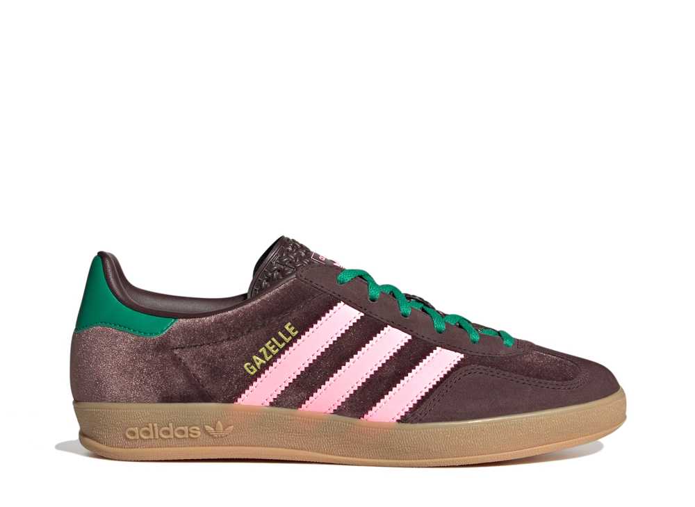 【今だけ500円銀行割引クーポン券あり!!】adidas アディダスオリジナルス ウィメンズ ガゼル インドア うす暗い赤銅色/グローピンク/厚地の外套緑であること アディダス JI2714 ウィメンズ レディース スニーカー 駈けっくらシューズ 21SN-JI2714