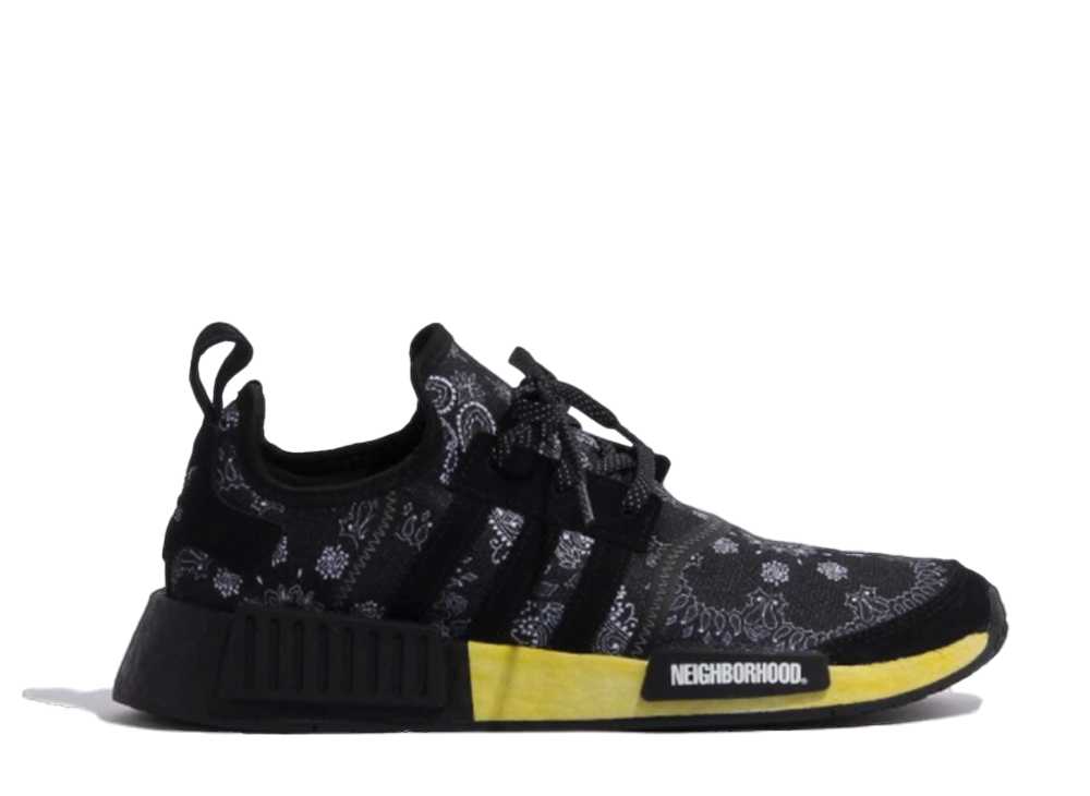 【百貨店大売り出し】1000円クーポン券振り出し！adidas ネイバーフッド × アディダス オリジナルス NMD_R1 ペイズリー 黒いこと アディダス GY4157 メンズ スニーカー 駈けっくらシューズ 21SN-GY4157
