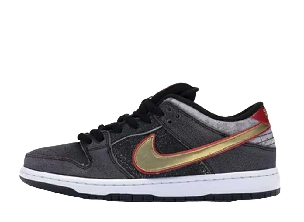 【今だけ500円割引クーポンあり!!】Nike ナイキ SB ダンク ロー PRM QS ブラック/メタリックゴールド/ユニバーシティレッド ナイキ 504750-077 メンズ スニーカー ランニングシューズ 21SN-504750-077