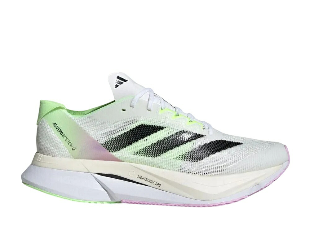 【百貨店大売り出し】1000円クーポン券振り出し！adidas アディダス アディゼロ 豆の町 12 駈けっくら クラウドホワイト/中核グループ黒いこと/緑であることぴかぴか光る アディダス IG3321 メンズ スニーカー 駈けっくらシューズ 21SN-IG3321