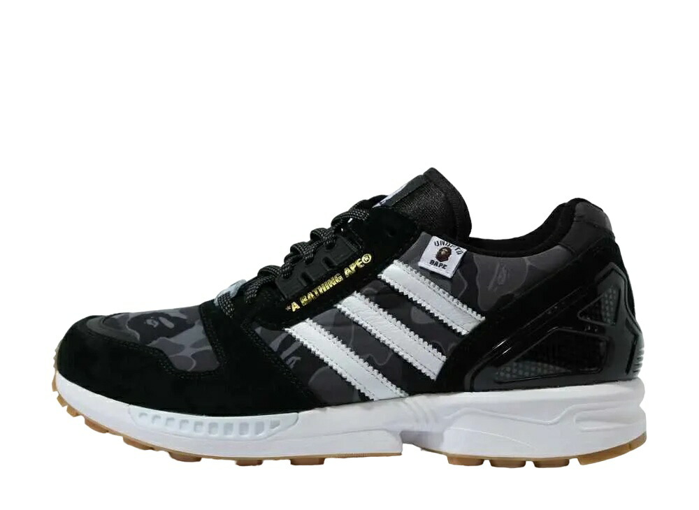 【百貨店大売り出し】1000円クーポン券振り出し！adidas ア ベイジング エイプ × アンディフィーテッド × アディダス オリジナルス ZX 8000 黒いこと アディダス FY8852 メンズ スニーカー 駈けっくらシューズ 21SN-FY8852