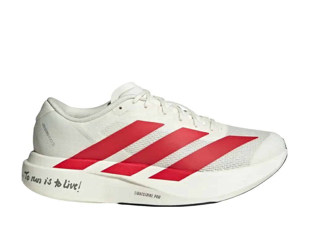 【今だけ500円割引クーポンあり!!】adidas アディダス アディゼロ エヴォ SL オフホワイト/ベタースカーレット/コアブラック アディダス JS1182 メンズ スニーカー ランニングシューズ 21SN-JS1182｜セレクトショップFrenz