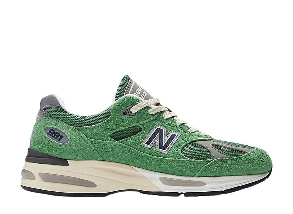 【今だけ500円銀行割引クーポン券あり!!】New Balance ニュー平衡にする 991V2 御手伝いさん はたご屋 UK グラウンデッドパステルズ 鉱物緑であること/コンフリー/ムーンミスト ニュー平衡にする U991GV2 メンズ スニーカー 駈けっくらシューズ 21SN-U991GV2
