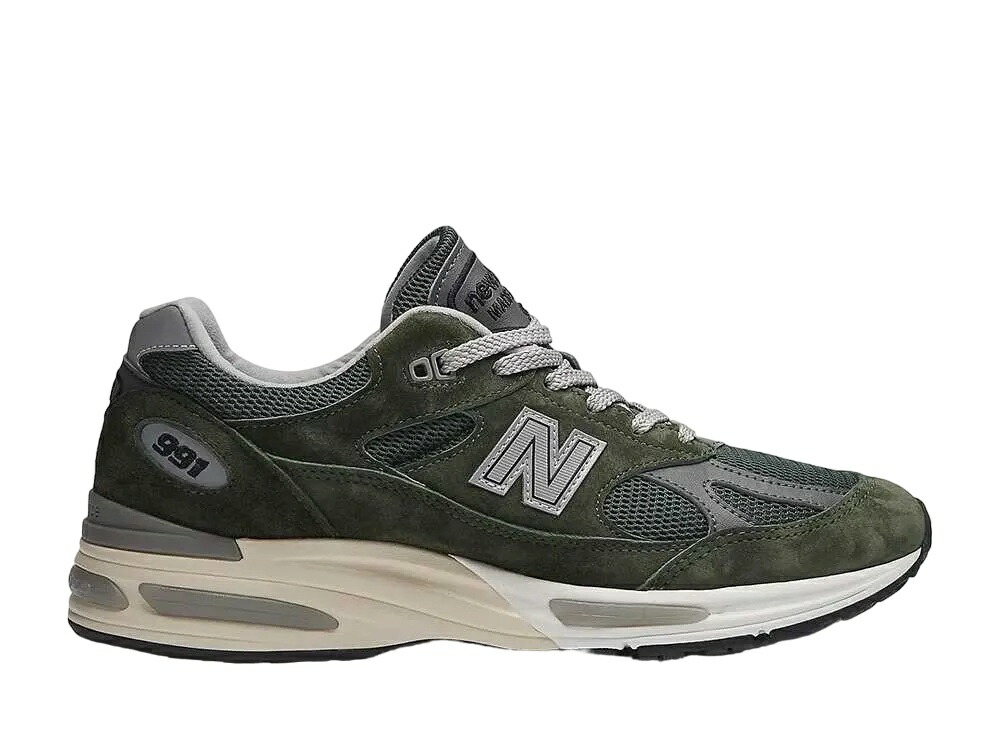 【百貨店大売り出し】1000円クーポン券ふり出し！New Balance ニュー平衡にする 991V2 コンブ緑であること/ブラックフォレスト/スモークドパール ニュー平衡にする U991GR2 メンズ スニーカー 駈けっくらシューズ 21SN-U991GR2